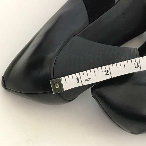 JOY CHEN Black Leather Heels Pointed Toe Leather Pumps Women’s Size 9 - Picture 15 of 16